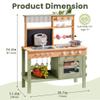 ROBOTIME Mud Kitchen for Kids, Outdoor Wooden Playset with Mud Kitchen, Sink, BBQ Grill, Coffee Maker, Planting Area & Oven, Pretend Play Kitchen for Outdoor Fun Ages 3+ view 2