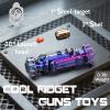 4 in 1 Fidget Gun Metal Toy Shoot+ Spinner+ Ratchet+ Slider Finger Fidget Toys for Adults EDC ADHD Focus Anxiety Stress Relief Boredom Office Cool Executive Desk Toy (Colorful) view 2