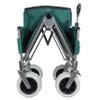 3-in-1 Folding Utility Wagon with Bench Seat, 500 lbs Capacity, 9"x4" All-Terrain Beach Tires, Perfect for Camping & Beach (Green) view 4