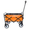 Collapsible Foldable Wagon Cart with Strap System - 225lbs Capacity Beach, Utility, Grocery Cart for Camping, Shopping, Sports, Gardening & Fishing (Orange) view 1