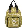Ioracida Personalized Diaper Bag Backpack with Initials, Brown Custom Lightweight Backpack Travel Outdoor Mom Bag, Newborn Baby Nursing Bags, New Mom Dad Gift view 1