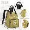 Ioracida Personalized Diaper Bag Backpack with Initials, Brown Custom Lightweight Backpack Travel Outdoor Mom Bag, Newborn Baby Nursing Bags, New Mom Dad Gift view 3