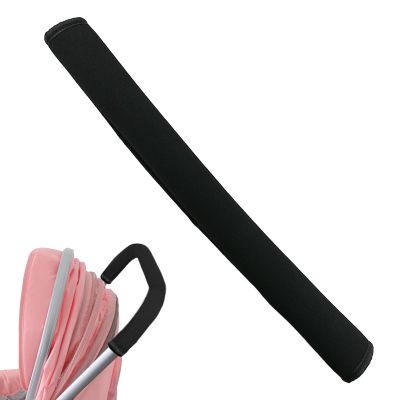 18.7 * 1.37 * 1.37inches Stroller Armrest Handle Cover,Pushchair Handlebar Sleeve,Universal Protective Case Grip Bar Covers Replacement Removable Toddler Pram Bumper Dust Proof Handle Gloves(Black)
