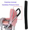 18.7 * 1.37 * 1.37inches Stroller Armrest Handle Cover,Pushchair Handlebar Sleeve,Universal Protective Case Grip Bar Covers Replacement Removable Toddler Pram Bumper Dust Proof Handle Gloves(Black) view 3