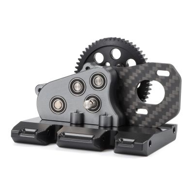 LCG OD Transmission 29% 17% Front Overdrive Gearbox with Skid Plate for 1/10 RC Crawler Chassis Cheater Rigs Comp Builds (17% Front Overdrive)