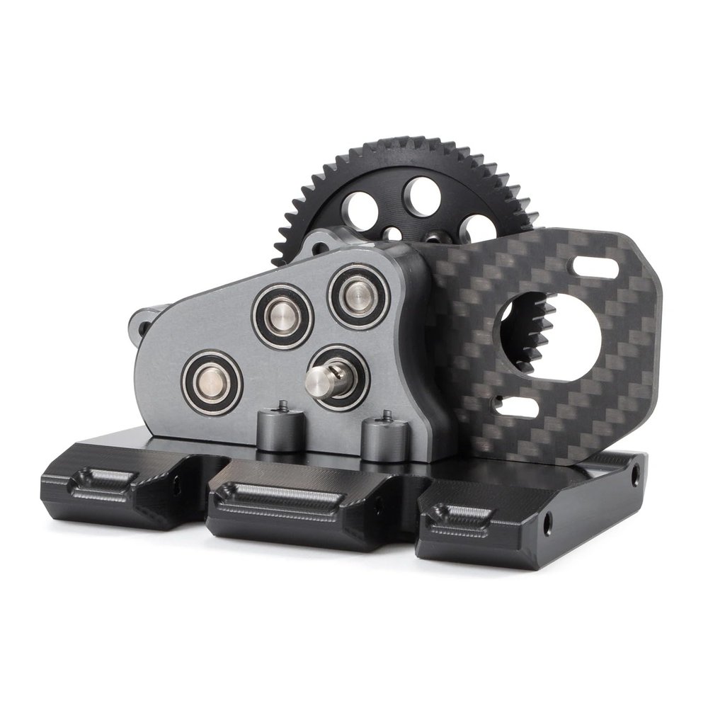 LCG OD Transmission 29% 17% Front Overdrive Gearbox with Skid Plate for 1/10 RC Crawler Chassis Cheater Rigs Comp Builds (17% Front Overdrive)
