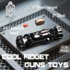 4 in 1 Metal Fidget Gun Toy Shoot+ Spinner+ Ratchet+ Slider Finger Fidget Toys Adults EDC ADHD Focus Anxiety Stress Relief Boredom Office Cool Executive Desk Toy (Black) view 2