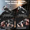 4 in 1 Metal Fidget Gun Toy Shoot+ Spinner+ Ratchet+ Slider Finger Fidget Toys Adults EDC ADHD Focus Anxiety Stress Relief Boredom Office Cool Executive Desk Toy (Black) view 4