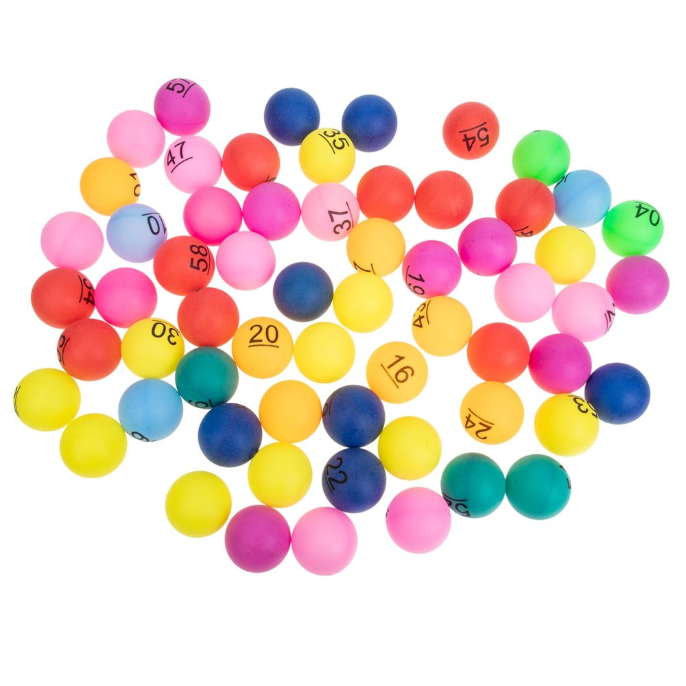 Parliky 60pcs Smooth Plastic Lottery Balls Great for Entertainment Games Raffle Draw Decorations