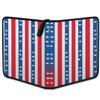 Kuquteed White Stars Trading Card Binder 4 Pocket 400 Cards Holder Collector Album with 50 Removable Sleeves Gifts for Boys Girls Red Blue Stripeds Game Sports Cards view 2
