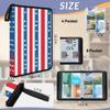 Kuquteed White Stars Trading Card Binder 4 Pocket 400 Cards Holder Collector Album with 50 Removable Sleeves Gifts for Boys Girls Red Blue Stripeds Game Sports Cards view 3