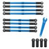 7075 Aluminum Tie Links Push Rods Set Upgrade Parts for Traxxas 1/10 E-Revo 2.0 Summit,Replace#5319X #5338R(Blue) view 2