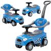 ChromeWheels 3 in 1 Ride on Push Car for Toddlers with Removable Handle/Guardrails/Pedal, Horn, Music, Under Seat Storage (Blue) view 1