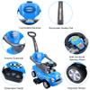 ChromeWheels 3 in 1 Ride on Push Car for Toddlers with Removable Handle/Guardrails/Pedal, Horn, Music, Under Seat Storage (Blue) view 3