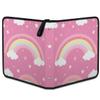 Kuquteed Pink Rainbow Trading Card Binder 4 Pocket 400 Cards Holder Collector Album with 50 Removable Sleeves Gifts for Boys Girls Stars Clouds Game Sports Cards view 2