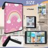 Kuquteed Pink Rainbow Trading Card Binder 4 Pocket 400 Cards Holder Collector Album with 50 Removable Sleeves Gifts for Boys Girls Stars Clouds Game Sports Cards view 3