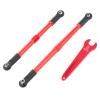 7075 Aluminum Tie Links Push Rods Set Upgrade Parts for Traxxas 1/10 E-Revo 2.0 Summit,Replace#5319X #5338R (Red) view 4