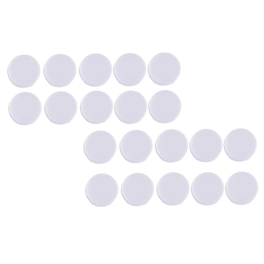EPIGEIST 100Pcs White Flat Ring Bell Boxes for Babies Plastic Rattle Toy Accessories for Infant Development and Playtime