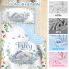 Personalized Toddler Nap Mat with Pillow and Blanket, Custom Name Kids Nap Mats Boys Girls, Rolled Napping Mats Sleeping Bag for Daycare Preschool Travel Camping, Elephant Theme view 3
