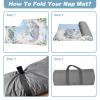 Personalized Toddler Nap Mat with Pillow and Blanket, Custom Name Kids Nap Mats Boys Girls, Rolled Napping Mats Sleeping Bag for Daycare Preschool Travel Camping, Elephant Theme view 4
