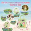 Rolling Art Mini Rubber Tote Bag, Mini Beach Bag for Kids - Rubber Beach Tote, Small Rubber Beach Bag with DIY Charms, Cute Kids Tote Bag Gift Set with Box (apple green 4.92"x1.89"x8.94") view 3