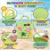 Rolling Art Mini Rubber Tote Bag, Mini Beach Bag for Kids - Rubber Beach Tote, Small Rubber Beach Bag with DIY Charms, Cute Kids Tote Bag Gift Set with Box (apple green 4.92"x1.89"x8.94") view 4