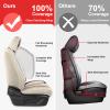 2PCs Front Seat Covers for Jeep Gladiator 2020-2025, Premium Nappa Leather Seat Cover, Fully Wrapped Protect Modern Style Seat Cover (2-Seat Standard, Beige & Brown) view 3