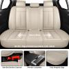 5 Full Seat Covers for Honda HRV 2016-2025, Premium Nappa Leather Seat Cover, Fully Wrapped Protect Modern Style Seat Cover (5-Seat Standard, Beige & Brown) view 4