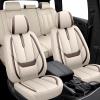 5 Full Seat Covers for Subaru Outback 2000-2025, Premium Nappa Leather Seat Cover, Fully Wrapped Protect Modern Style Seat Cover (5-Seat Standard, Beige & Brown) view 2