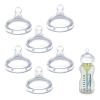 6 Pack Replacement Nipples Compatible with Dr Brown Wide Bottle, Silicone Nipples for Bottle, BPA-Free, Durable and Soft Nipple (L, Fast Flow) view 1