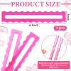 Amyhill 4 Pack Mahjong Guide Line Finder Acrylic Bright Scalloped Mahjong Rules Helper, Beginner Mah-jongg Rules Reader, Mah Jong Accessories Gift for Players Women(Pink) view 2