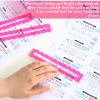Amyhill 4 Pack Mahjong Guide Line Finder Acrylic Bright Scalloped Mahjong Rules Helper, Beginner Mah-jongg Rules Reader, Mah Jong Accessories Gift for Players Women(Pink) view 3