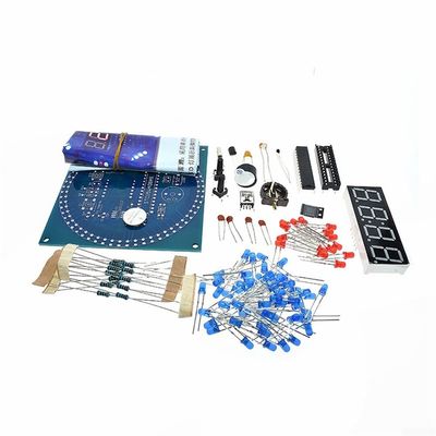 Electronic Clock Soldering Kit for PCB Practice Set With for temperature Reading LED Display Memory Function for educational Project For Circuit Board Assembly Training(Red)