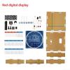 Electronic Clock Soldering Kit for PCB Practice Set With for temperature Reading LED Display Memory Function for educational Project For Circuit Board Assembly Training(Red) view 2