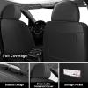 2PCs Front Seat Covers for Hyundai Tucson 2005-2025, Premium Nappa Leather Seat Cover, Fully Wrapped Protect Modern Style Seat Cover (2-Seat Standard, Classic Black) view 4