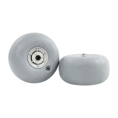 12 Inch Beach Balloon Wheel, 2 Pack Beach Sand Tires with Stainless Steel Screws, Portable Big Sand Wheels for Axle with 0.79" Diameter- Ideal for Garden Carts, Beach Carts, Kayak Carts (Silver Grey)