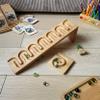 Marble Run Track River Race Wooden Maze Board Ball Run Wave Course Gift for Kids Winding Track Set Roller Set view 3