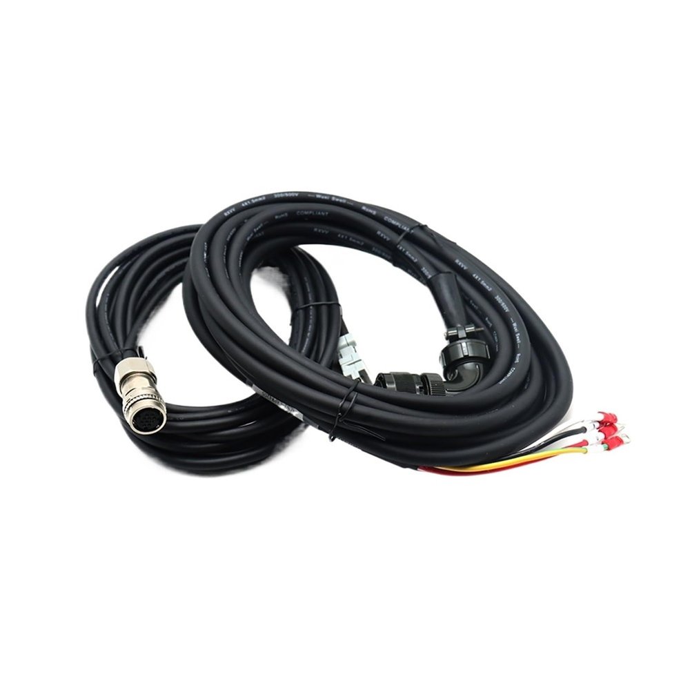 1pcs High Power Servo Motor Encoder Cable ASD-B3EN1003 ASD-B3EN1005 Power Cable ASD-B3PW1003 ASD-B3PW1005(Encoder Cable,5M)