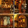 SUNNINO Book Nook Kit - DIY Miniature House Kit Doll House 3D Wooden Puzzles Book Nook Kits for Adults Creative Gift for Teens Family Friends view 3