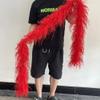 Beautiful Feathers Fluffy Feather for Wedding Clothes Decor Plumes Shawl Navy Blue 2 Meter 1PLY view 3