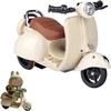 Scooter Toy for Labubu Toy with Light and Music, Cute Have a Seat for Labubu Accessories, Interactive Toys Desktop Decor for Doll Collectors (White) view 1