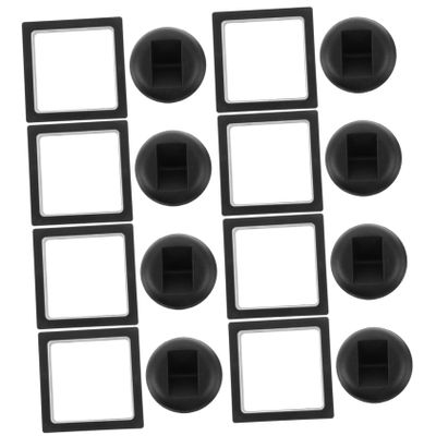 GOOHOCHY 3D Floating Frame Coin Display Case Stand 8-Piece Set for Medallions Challenge Coins and Jewelry Chic Storage Box for Collectors and Home Decor