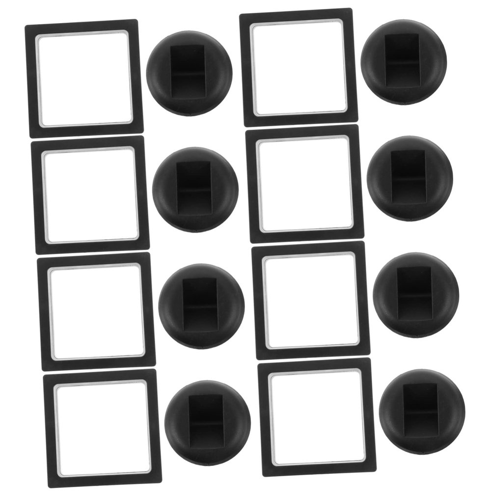 GOOHOCHY 3D Floating Frame Coin Display Case Stand 8-Piece Set for Medallions Challenge Coins and Jewelry Chic Storage Box for Collectors and Home Decor