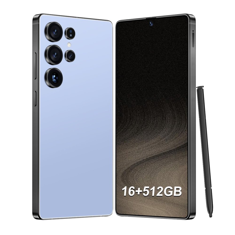 FVCLBZ I25 Ultra Unlocked Smartphone,16+512GB Unlocked Phone,Snapdragon 8 Gen3, 6.9" HD+ Display,Built in Pen,7000mAh Dual Speakers 5G/Face ID/Fingerprint Lock/Dual SIM/GPS (Titanium Blue)