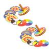 BRIGHTFUFU 2sets DIY Wooden Tops for Boys and Girls Year Old Boys Toys Preschool Educational Toys Fidget view 1