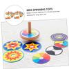 BRIGHTFUFU 2sets DIY Wooden Tops for Boys and Girls Year Old Boys Toys Preschool Educational Toys Fidget view 4