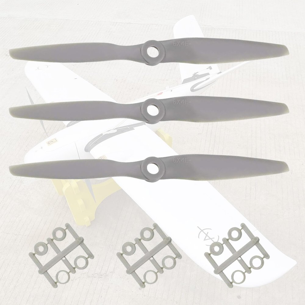 LEPEVNEY 6040 CW RC Propellers 6 x 4 Inch 2-Vane RC Vehicle Propellers Replacement with Adapter Rings for RC Airplane 3 Pcs