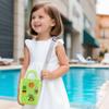 Mini Silicone Tote Bag, Rubber Beach Tote with Adjustable Strap &22 Cute Decorations for Little Girl & Woman view 2