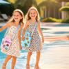 Mini Silicone Tote Bag, Rubber Beach Tote with Adjustable Strap &22 Cute Decorations for Little Girl & Woman view 3