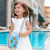 Mini Silicone Tote Bag, Rubber Beach Tote with Adjustable Strap &22 Cute Decorations for Little Girl & Woman view 2